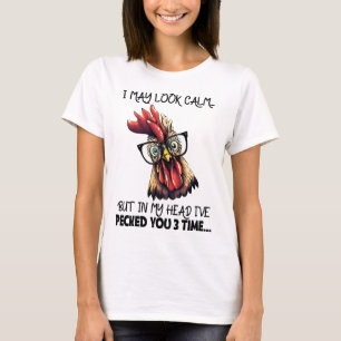 Camiseta Hipster Rooster Funny diciendo