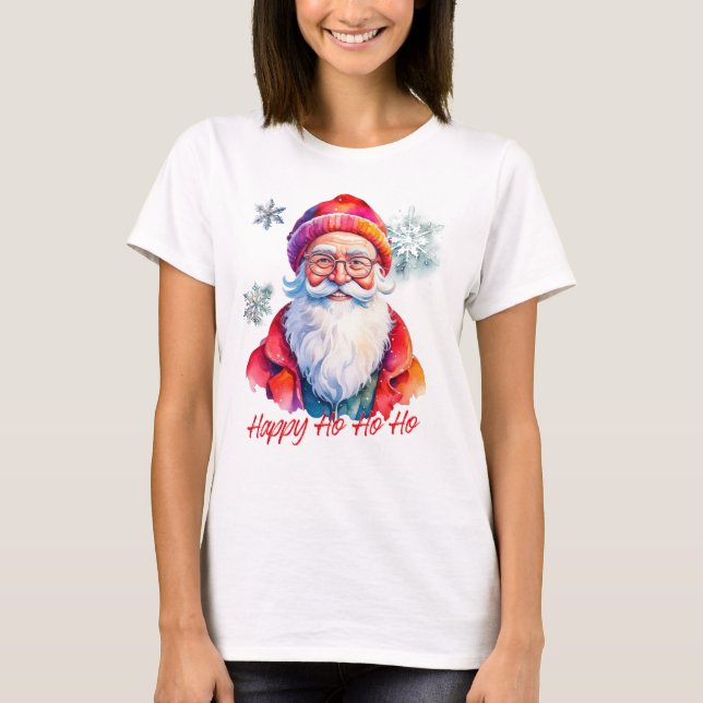 Camiseta Hipster Santa Claus (Anverso)