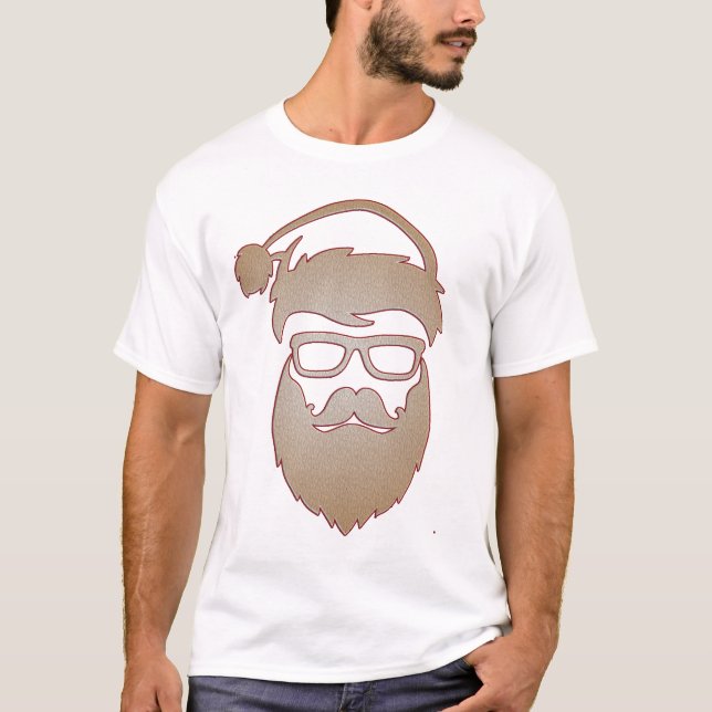 Camiseta Hipster Santa Cutout (Anverso)