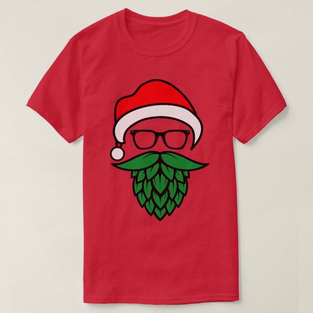 Camiseta Hipster Santa Hops Navidades de barba para amantes (Diseño del anverso)