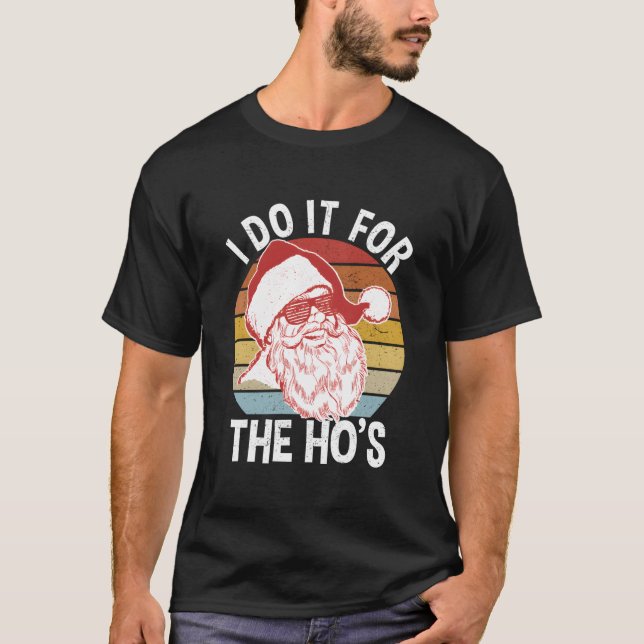 Camiseta Hipster Santa I Lo Hace Por El Ho (Anverso)