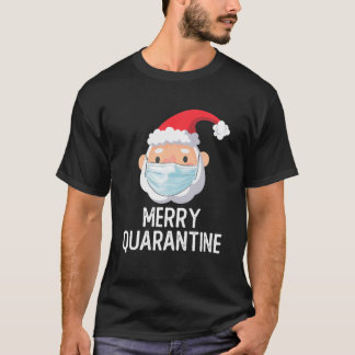 Camiseta Hipster Santa llevando máscara facial 2020 Ugly Me