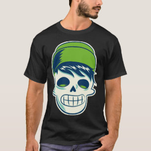 Camiseta Hipster Skeleton con Beanie