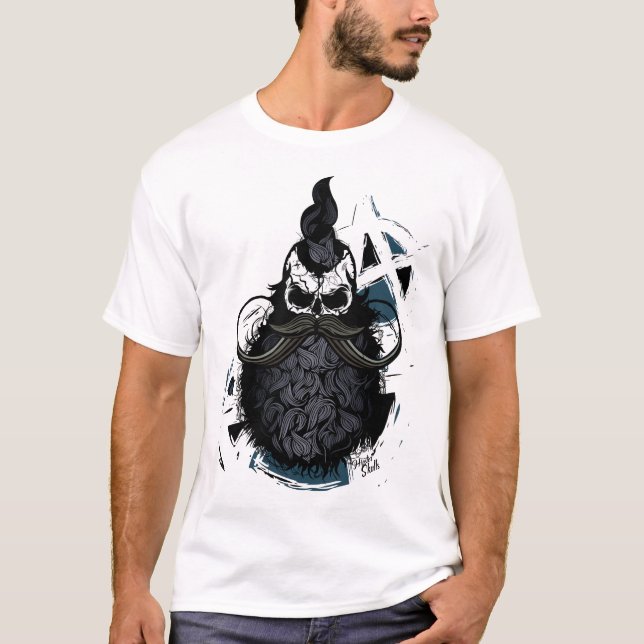 Camiseta hipster skulls punk anarchie tete de mort crane ba (Anverso)