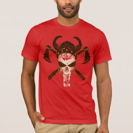 Camiseta Hipster Spooky Bloody Viking Skull Shirt