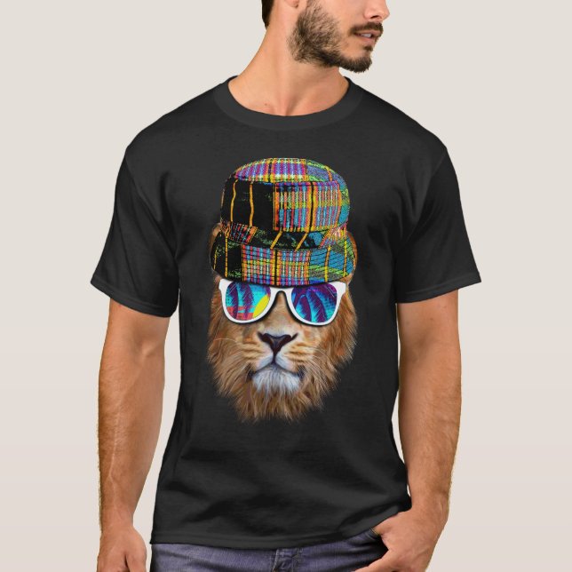 Camiseta Hipster summer lion (Anverso)