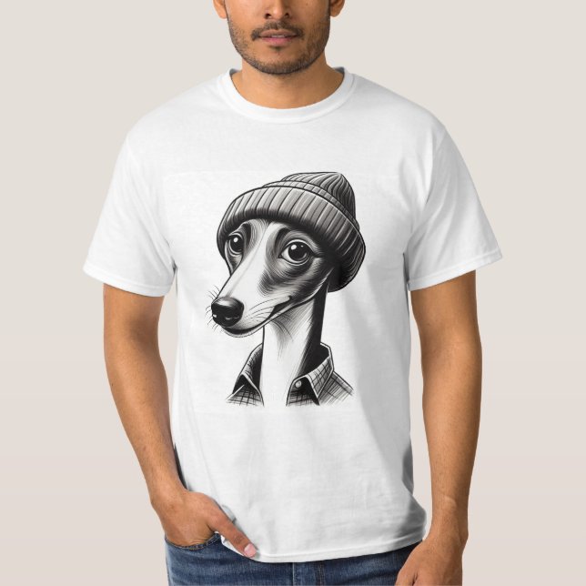 Camiseta Hipster Whippet (Anverso)