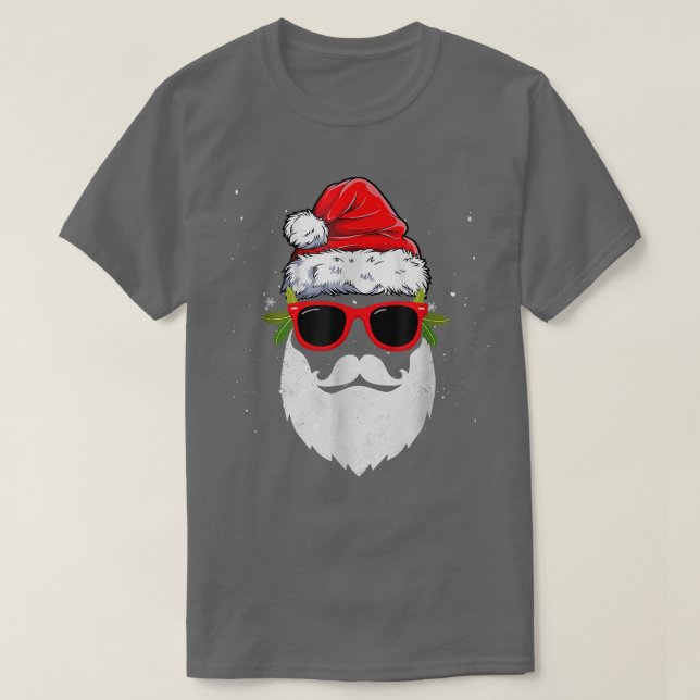 Camiseta Hipsters Aviador Santa Beard Gafas de sol y Gorra  (Diseño del anverso)