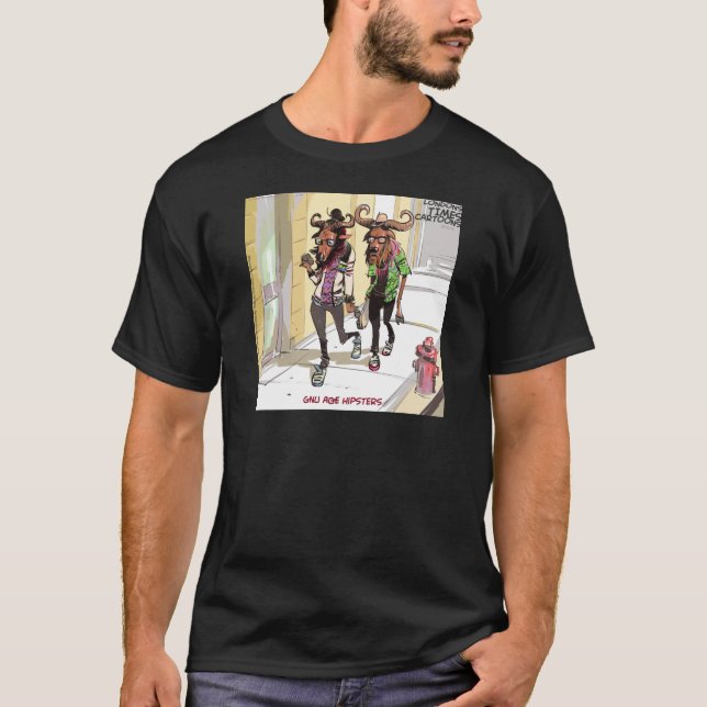 Camiseta Hipsters Divertidos de Edad Gnu (Anverso)