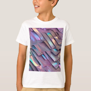 Camiseta Hiridiscente futurista/holográfico abstracto