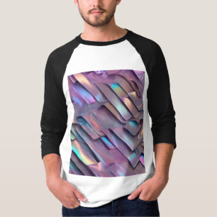 Camiseta Hiridiscente futurista/holográfico abstracto