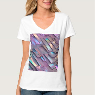 Camiseta Hiridiscente futurista/holográfico abstracto