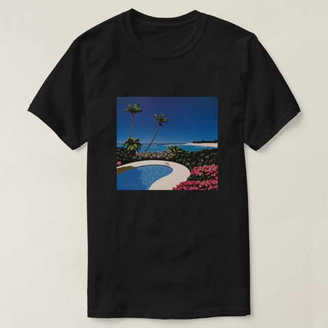 Camiseta Hiroshi Nagai Poster de impresión de arte Vaporwav (Diseño del anverso)
