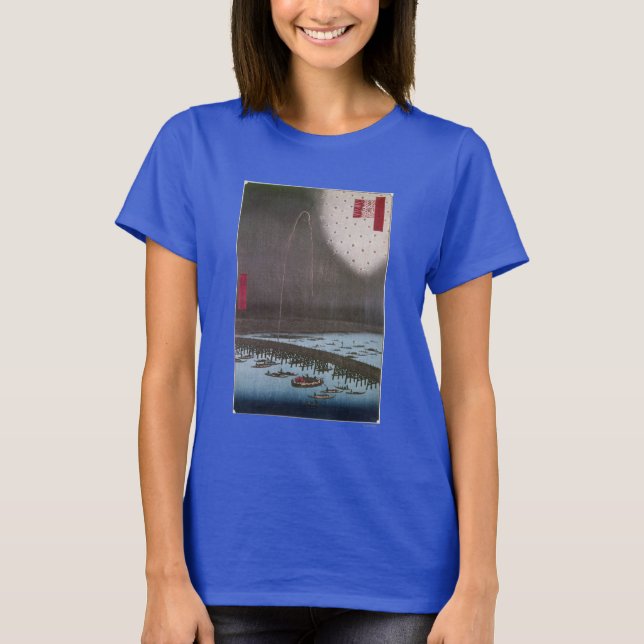 Camiseta Hiroshige: Edo View, 1858 (Anverso)