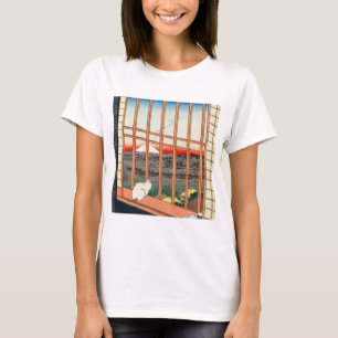 Camiseta Hiroshige Utagawa - Campos de arroz de Asakusa