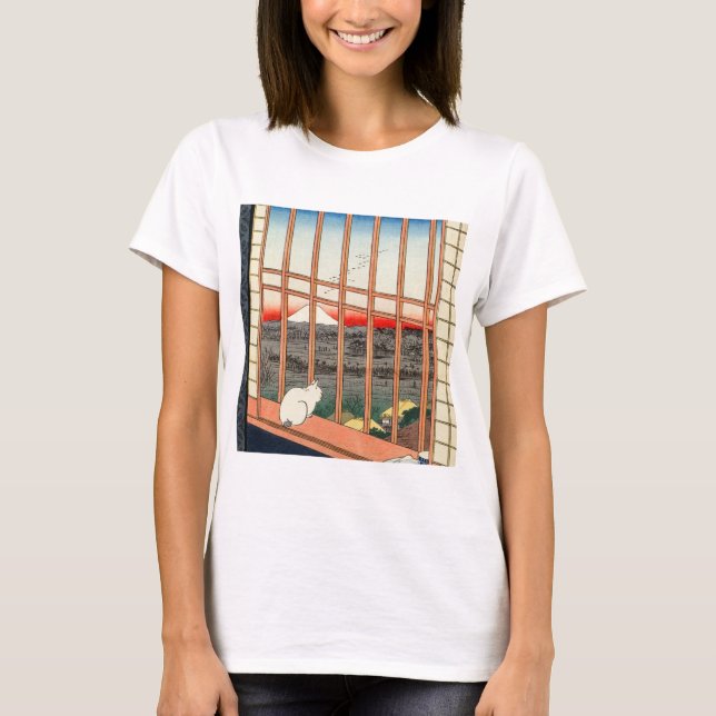 Camiseta Hiroshige Utagawa - Campos de arroz de Asakusa (Anverso)