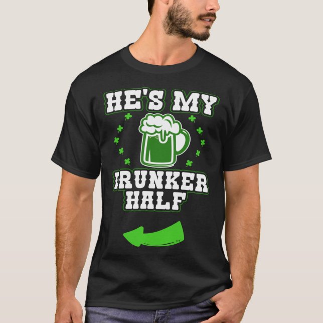 Camiseta His and Hers Matching Irish Drinking Outfit St Pat (Anverso)