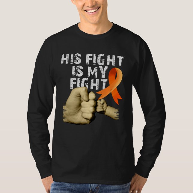 Camiseta His Fight Is My Fight MS  Multiple Sclerosis Aware (Anverso)