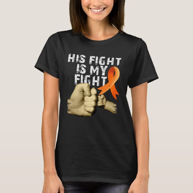 Camiseta His Fight Is My Fight MS  Multiple Sclerosis Aware (Anverso)