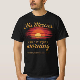 Camiseta His Mercies Are New Every Morning Sunset Christian
