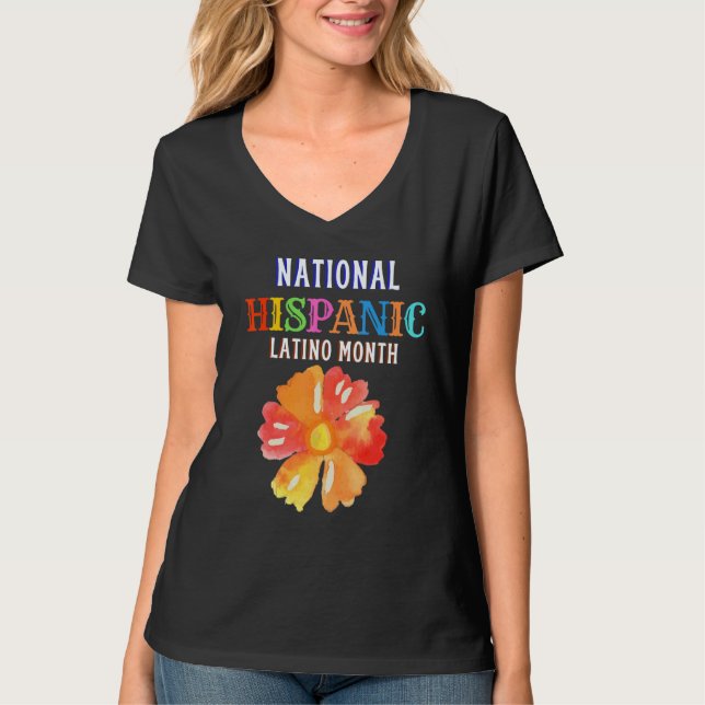 Camiseta Hispanic Ceremony Month Prideful Latin Spanish Ami (Anverso)