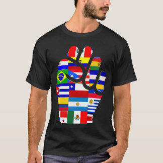 Camiseta Hispanic heritage month latin american flags 2024