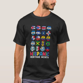 Camiseta Hispanic Heritage Month Latino Countries Flags 202