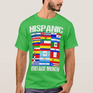 Camiseta Hispanic Heritage Month National Latino Countries 