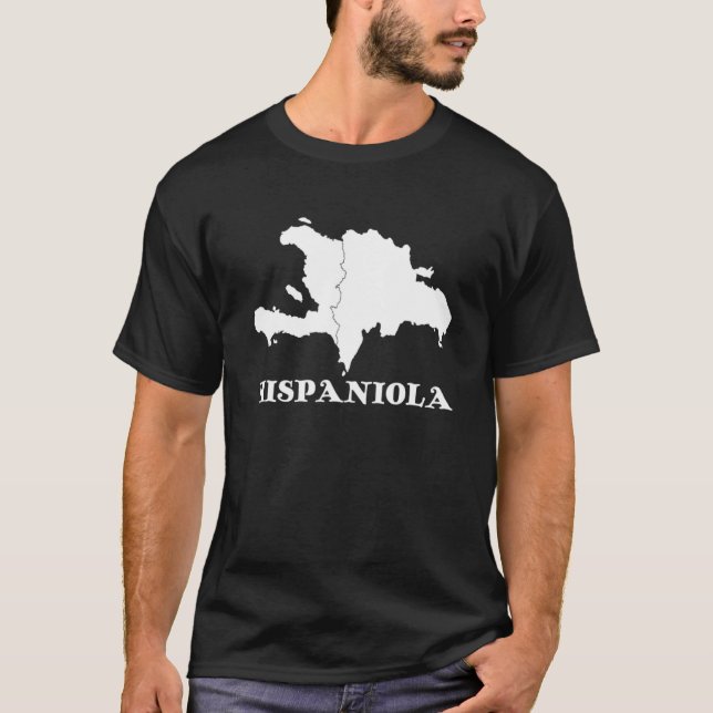 Camiseta Hispaniola República Dominicana Haití Mapa Caribe (Anverso)