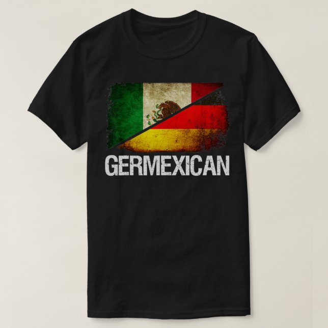 Camiseta Hispano germánico mitad alemán mitad mexicano (Diseño del anverso)