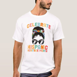 Camiseta Hispano Mes de la Herencia Hispana Celebración del
