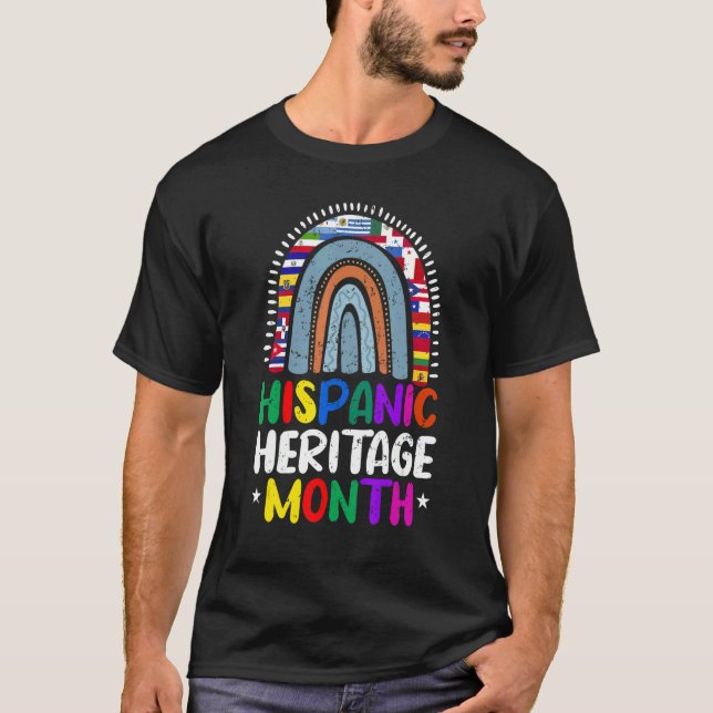 Camiseta hispano mestre del patrimonio hispano latino bande (Anverso)