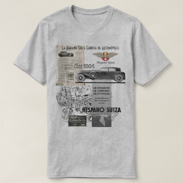 Camiseta Hispano Suiza Cars (Diseño del anverso)