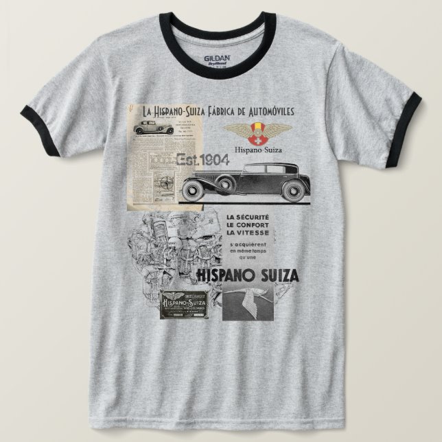 Camiseta Hispano Suiza Cars (Anverso del diseño)