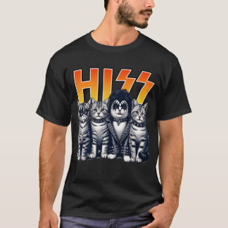 Camiseta Hiss Cats Rock Gatitos Rockefeller Gates Amantes
