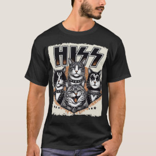 Camiseta Hiss Cats Rock Gatitos Rockefeller Gates Amantes