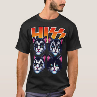 Camiseta Hiss Cats Rock Gatitos Rockefeller Gates Amantes
