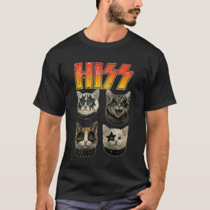 Camiseta Hiss Cats Rock Kittens Kitty Rocking Music Cat Lov