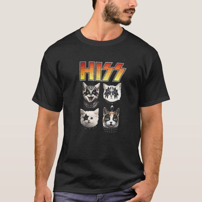 Camiseta HISS Funny Cat Hiss Cat Lover Su Gato (Anverso)