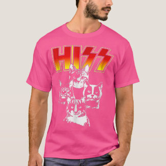 Camiseta HISS Funny Cute Cat Mom Kitten Cats Lover Rock Gif