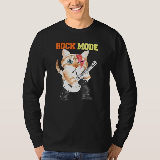 Camiseta Hiss Gats Kittens Rock Rockin Mode Pun (Anverso)