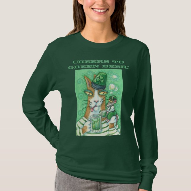 Camiseta Hiss N Fitz Cat GREEN CERVEZA DE LARGA DURACIÓN T  (Anverso)