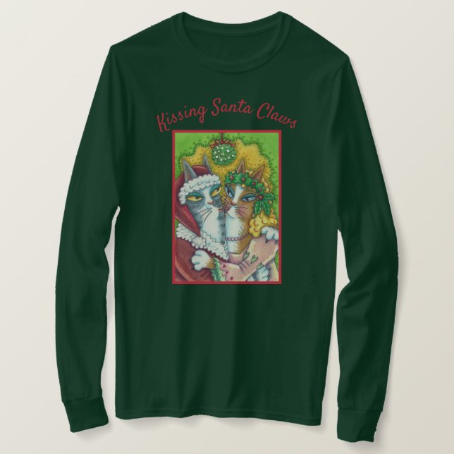 CAMISETA HISS N' FITZ KISSING SANTA CLAWS NAVIDADES T-SHIRT (Anverso del diseño)