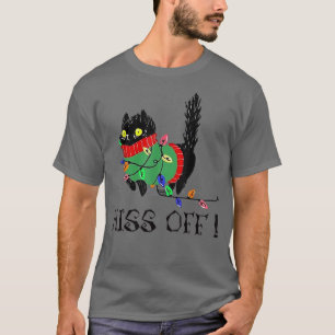 Camiseta Hiss Off Funny Halloween Black Cat 