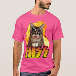 CAMISETA HISS THE ROCK MUSIC CAT 