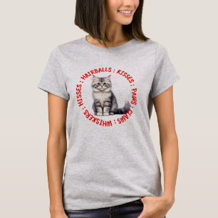 Camiseta Hisses y besos, gato británico de pelo largo
