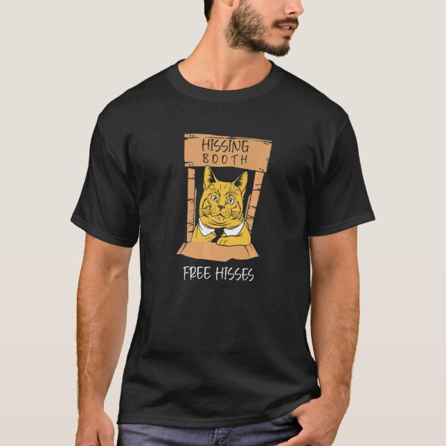 Camiseta Hissing Booth Free Hisses Cat Propietario Kitten (Anverso)
