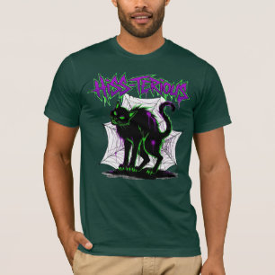 Camiseta Hissterioso gato negro de Halloween