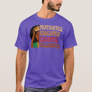 Camiseta Histor negro con educación motivada elevado y mela