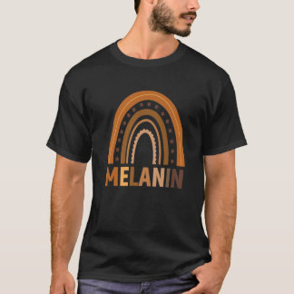 Camiseta Historia africana melanina arcoiris negra Mela his